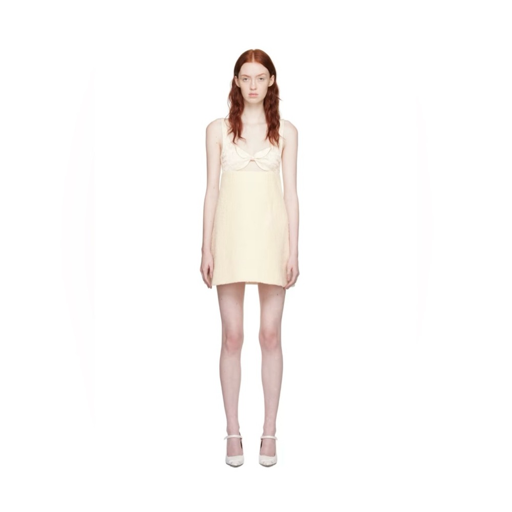 SHUSHU/TONG offwhite mini dress